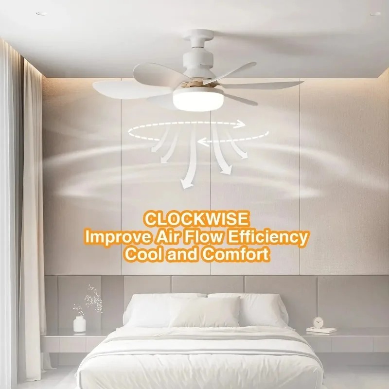Socket Fan Light Ceiling Fans With Lights And Remote Dimmable LED Ceiling Fan US gallery