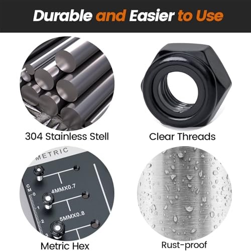 Nylon Insert Hex Lock Nuts - 30Stainless Steel - Black Finish - Coarse M14 4 gallery