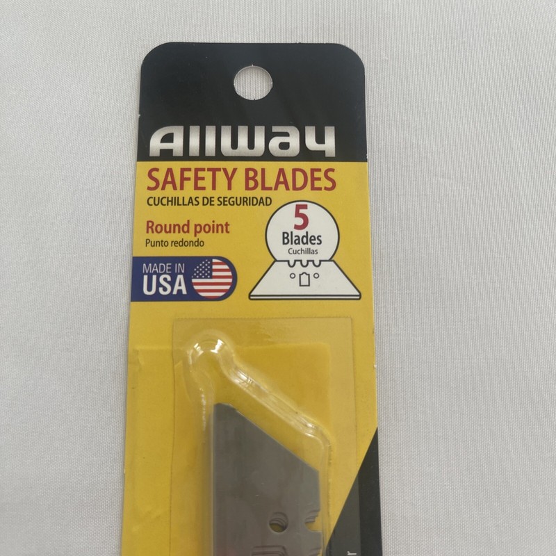 Blade,Utility Rounded Point by ALLWAY TOOLS, INC / 5 Blades in Sealed Pack gallery