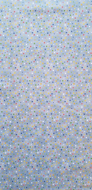 32"x44" Tiny Colored Dots On Blue New 100% Quality Cotton Fabric! David Textiles gallery