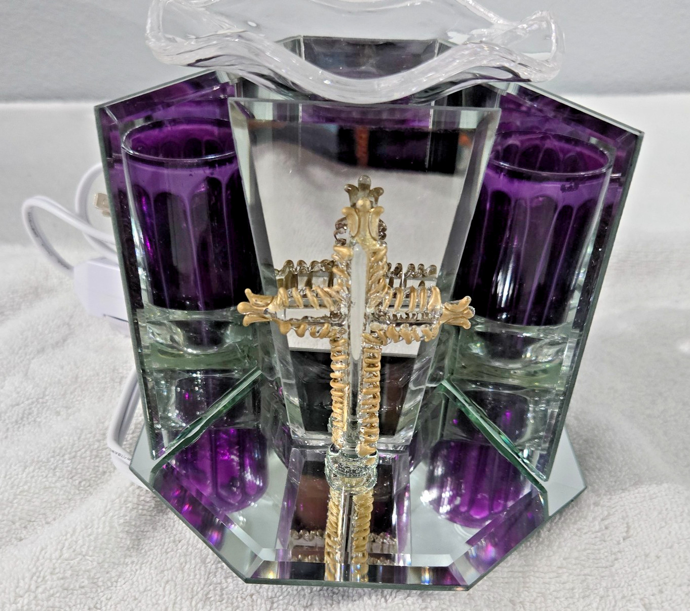 Purple Cross Oil Warmer With Dimmer Dial Electric Corded New-Open Box gallery