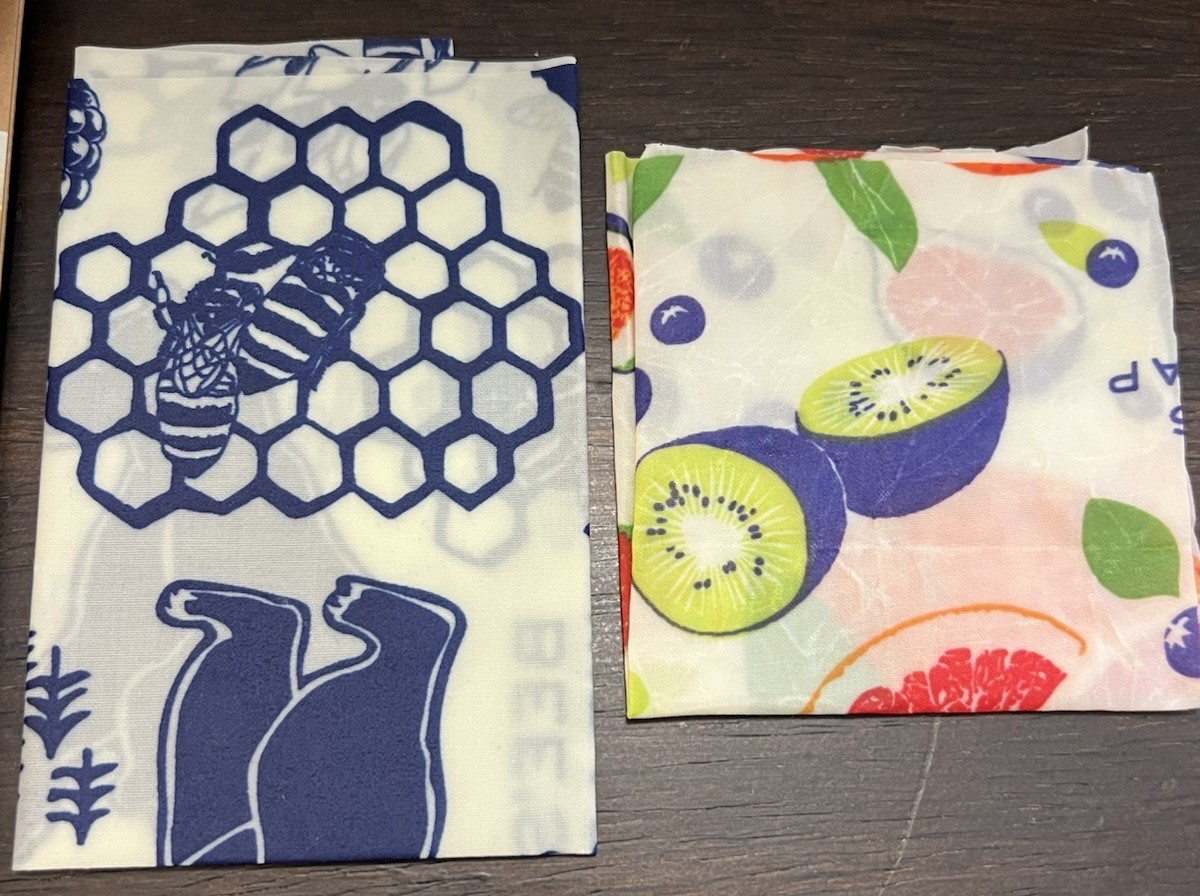 Bee’s Wrap Organic Reusable Food Storage, Food Wraps - Wrap Rinse Reuse TWO PACK gallery
