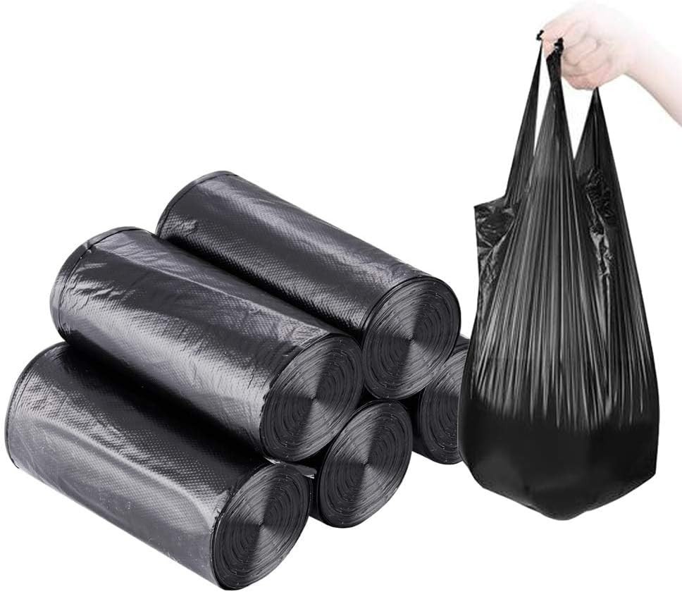 100 PCS 4 Gallon Trash Bags Kitchen Trash Bags Small Garbage Rubbish Bags 5 Roll gallery