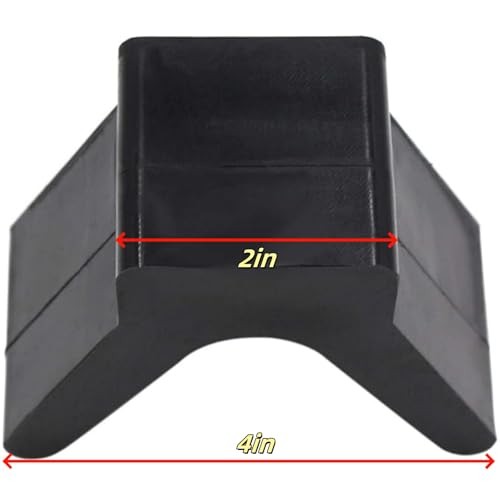 V-Shape Boat Trailer Bow Stop, 2" Width 4" V-Span Rubber Bow y Block, V-Style gallery