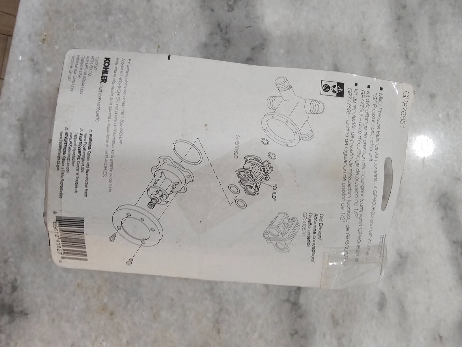 Kohler Mixer Pressure Balance Kit GP876851 GP76851 Brass Plastic Genuine Parts gallery