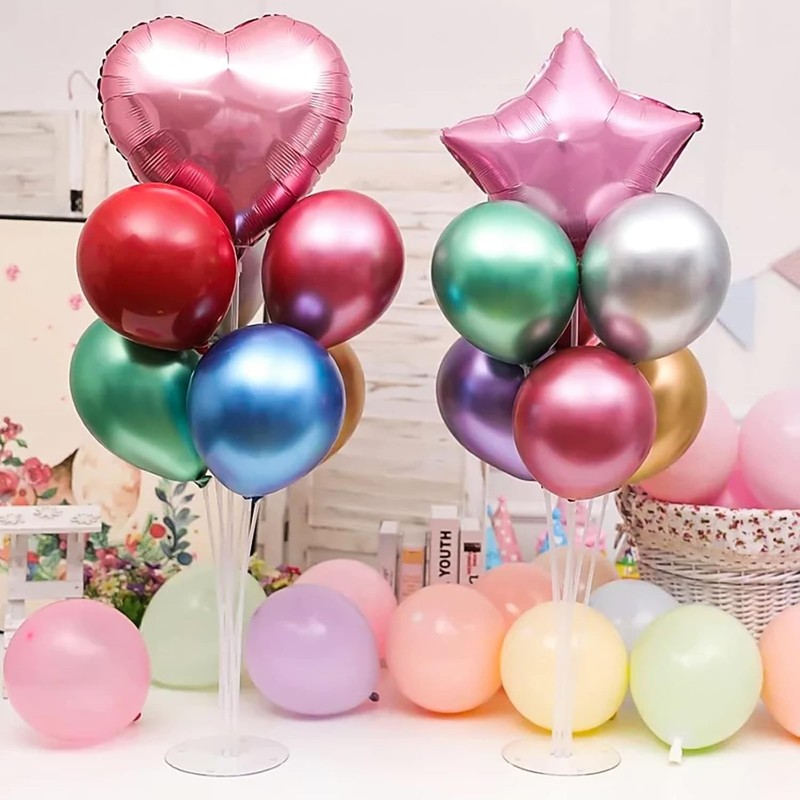 4 Sets Balloon Stand Kits, Balloon Sticks Holder with Base for Table Graduation gallery