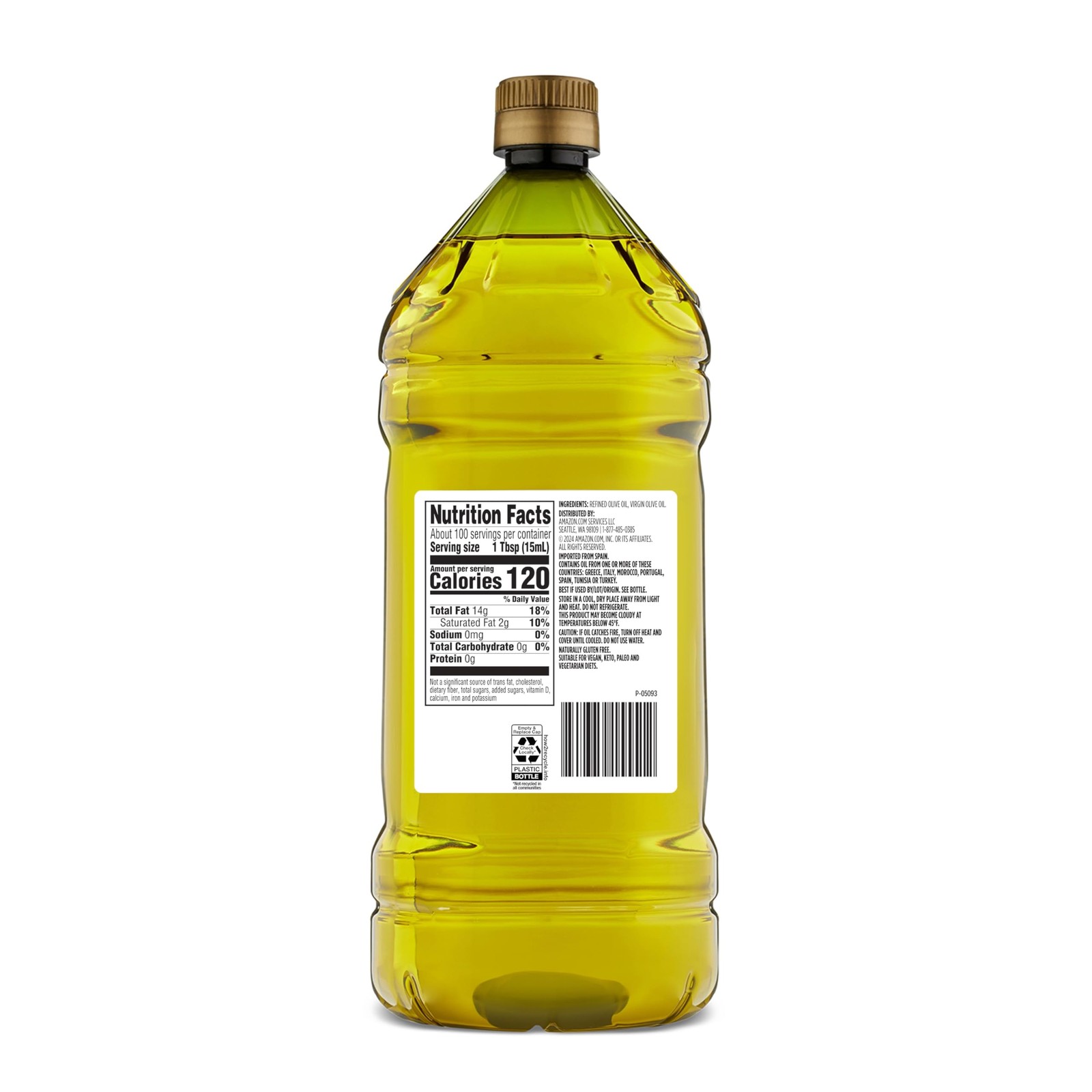 Amazon Grocery, Olive Oil, Medium Flavor, 51 Fl Oz 51 (Pack of 1) gallery