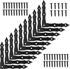Decorative Corner Brackets, 10pcs Barn Door Sliding Door L-Shape Corner Brace Br