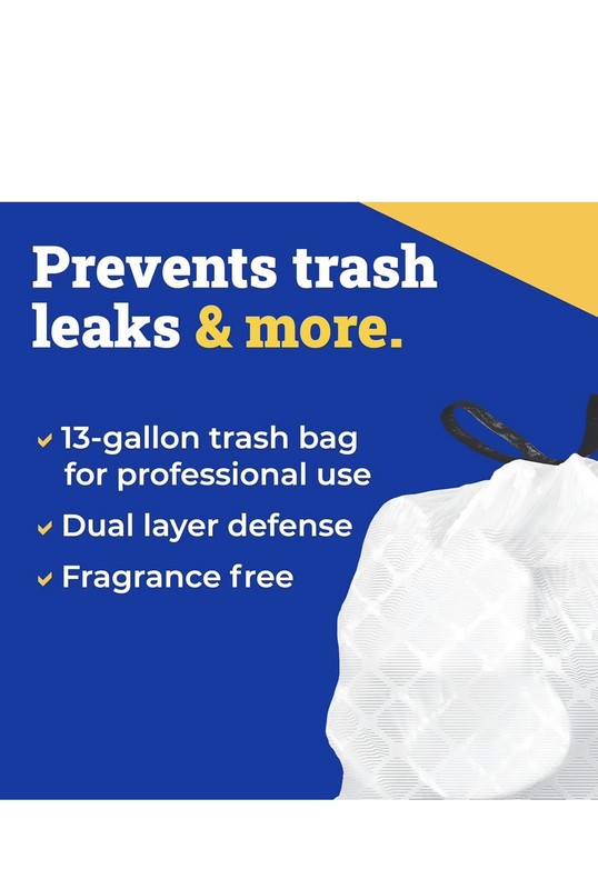 CloroxPro Glad ForceFlex Tall Drawstring Trash Bags 13 Gal 100 Ct gallery