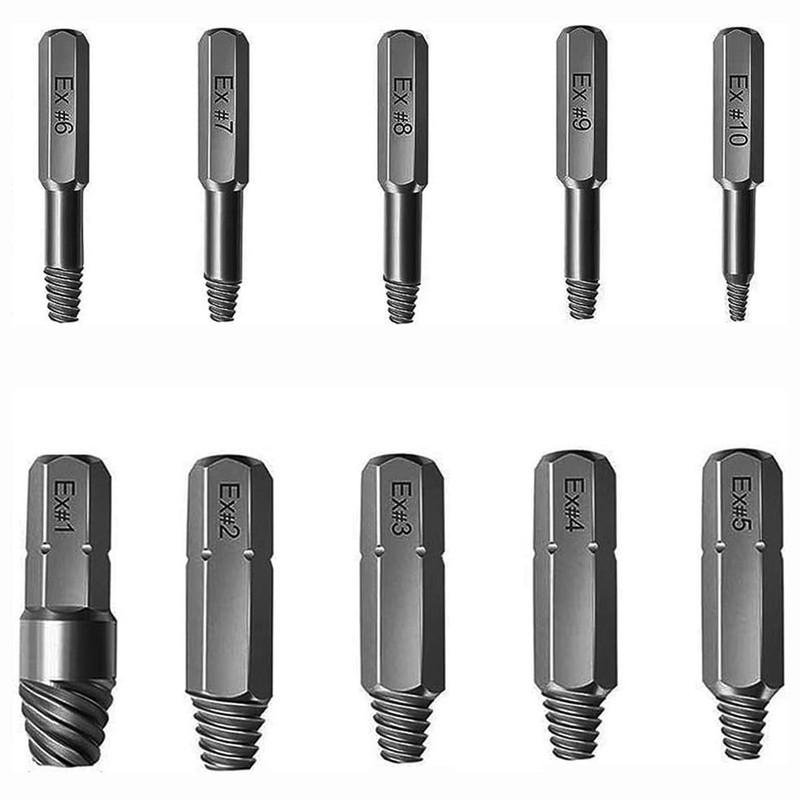 22* Broken Screw Extractor Remover Set Damaged Stripped Easy Out Drill Bits Bolt gallery
