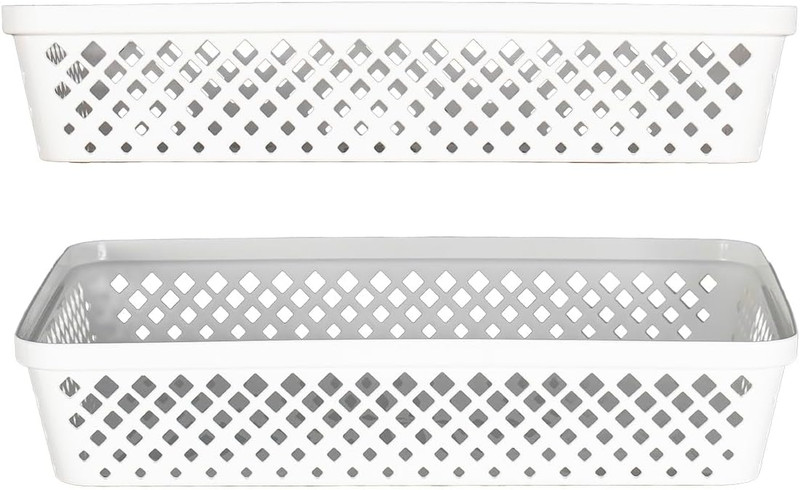 Plastic Storage Basket Set - Multipurpose Drawer Trays, Kitchen Pantry Container gallery