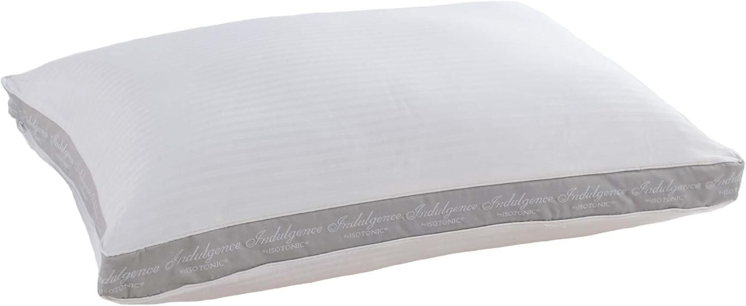 Isotonic Indulgence Synthetic Down Pillow | Side Standard/Queen, White Stipe gallery