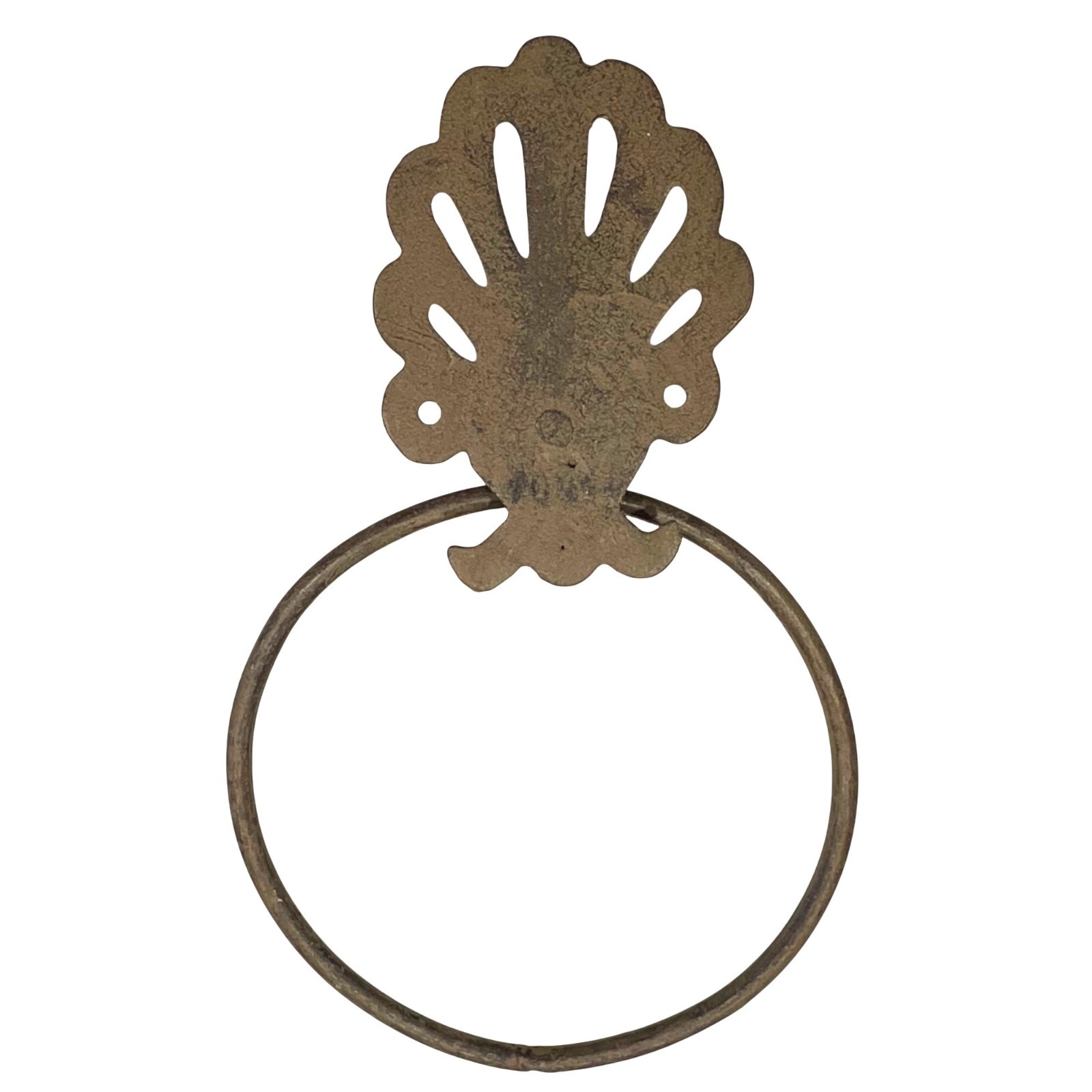 Victorian Style Cast Iron Towel Ring Holder Shell Design Bathroom Decor 2 gallery