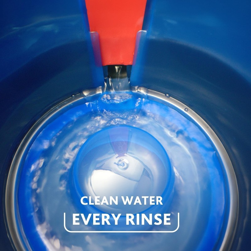 RinseClean Spin Mop & Bucket System | Clean with Water | Removes 99% of Bacteria gallery