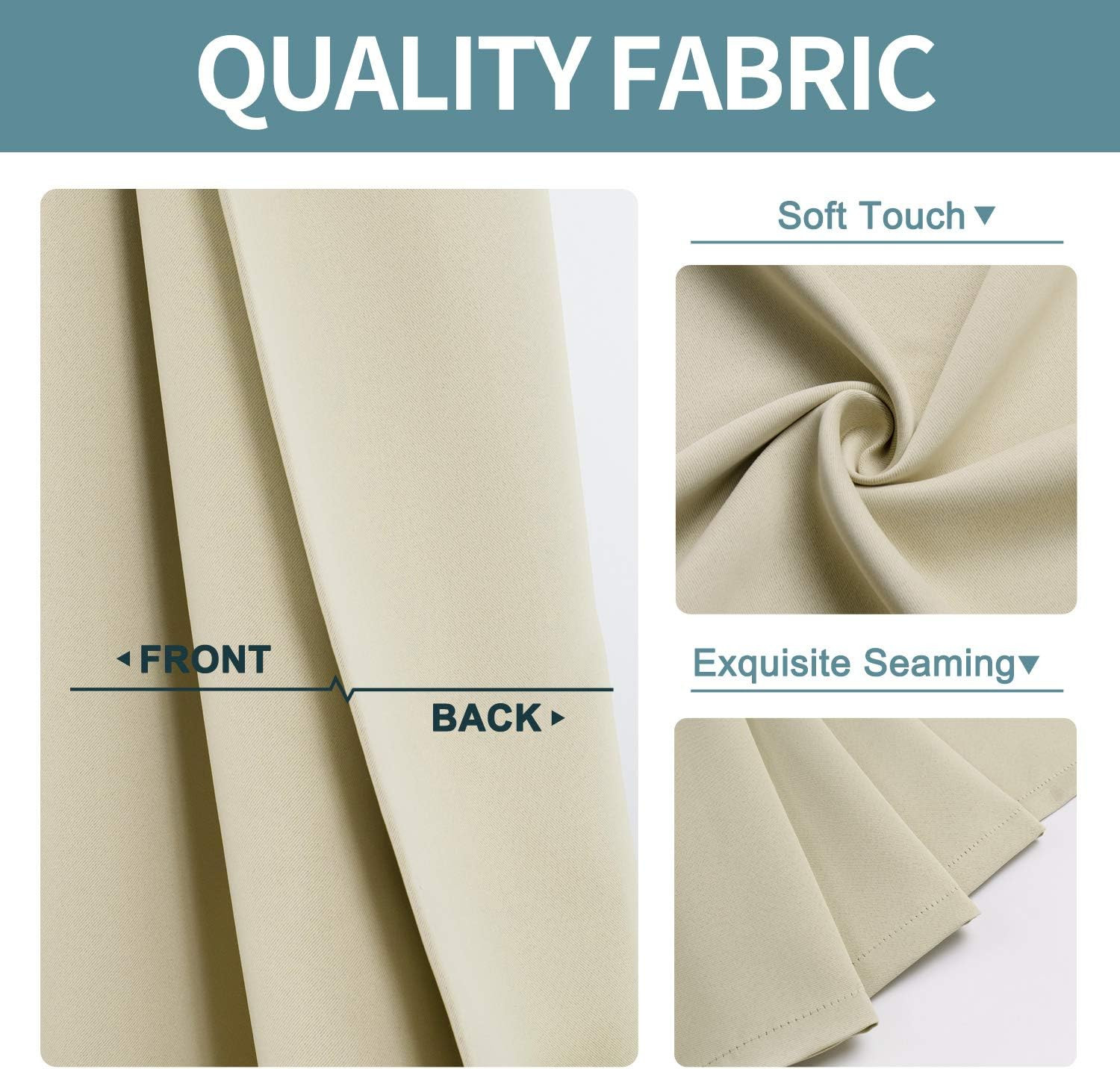 ChrisDowa Small Window Curtains 40 inches Long for Bedroom - Grommet Short Therm gallery