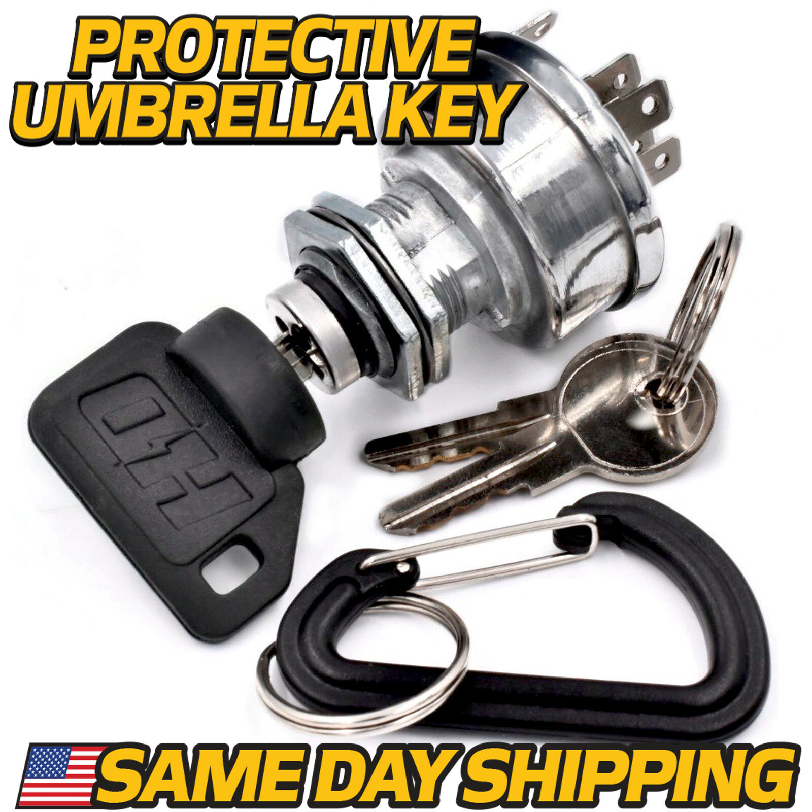 Starter Ignition Switch fits Ariens Gravely 04331700 w/3 KEYS & Carabiner gallery