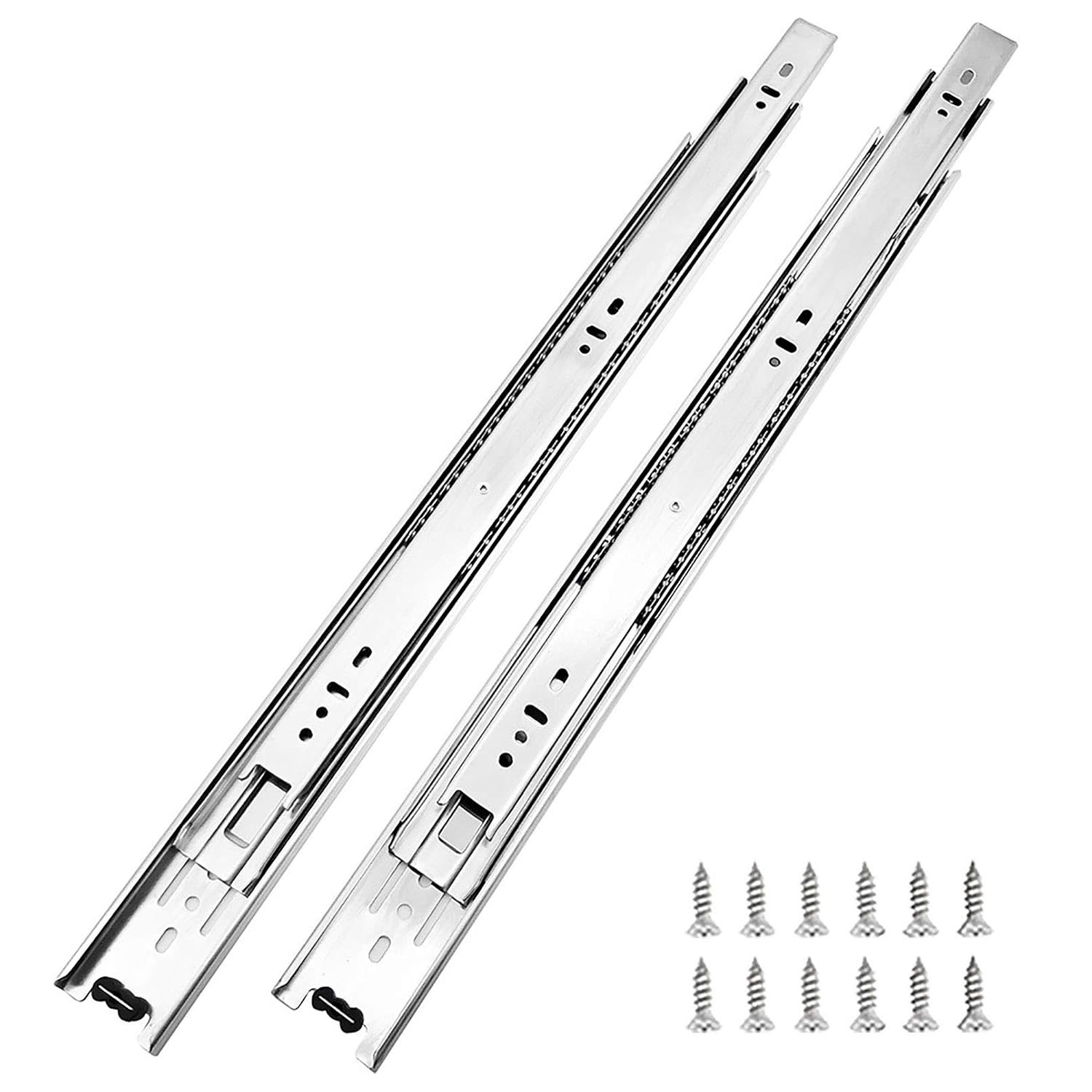 12 Inch Ball Bearing Full Extension Side Mount 3 Section Drawer Slides Hardware gallery