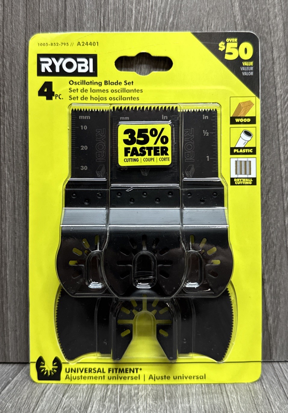 Ryobi 4-Piece Wood Oscillating Multi-Tool Blade Set A24401 (SEALED) gallery