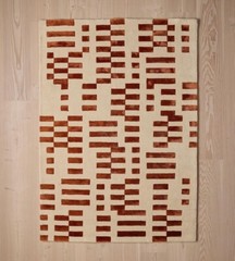 Hand-Tufted Rust Wool Area Rug Handmade Luxury Carpet for Bedroom Home Decor