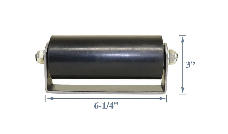 6" Sliding Gate Guide Roller Hard Rubber Roller With Removable Axle Bolt Pair gallery