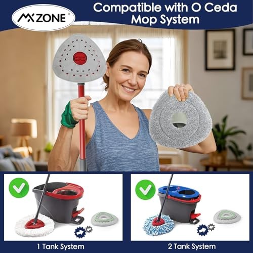 Spin Flat Mop Pad Replacement Compatible with O Cedar Mop Head Replace Flat gallery