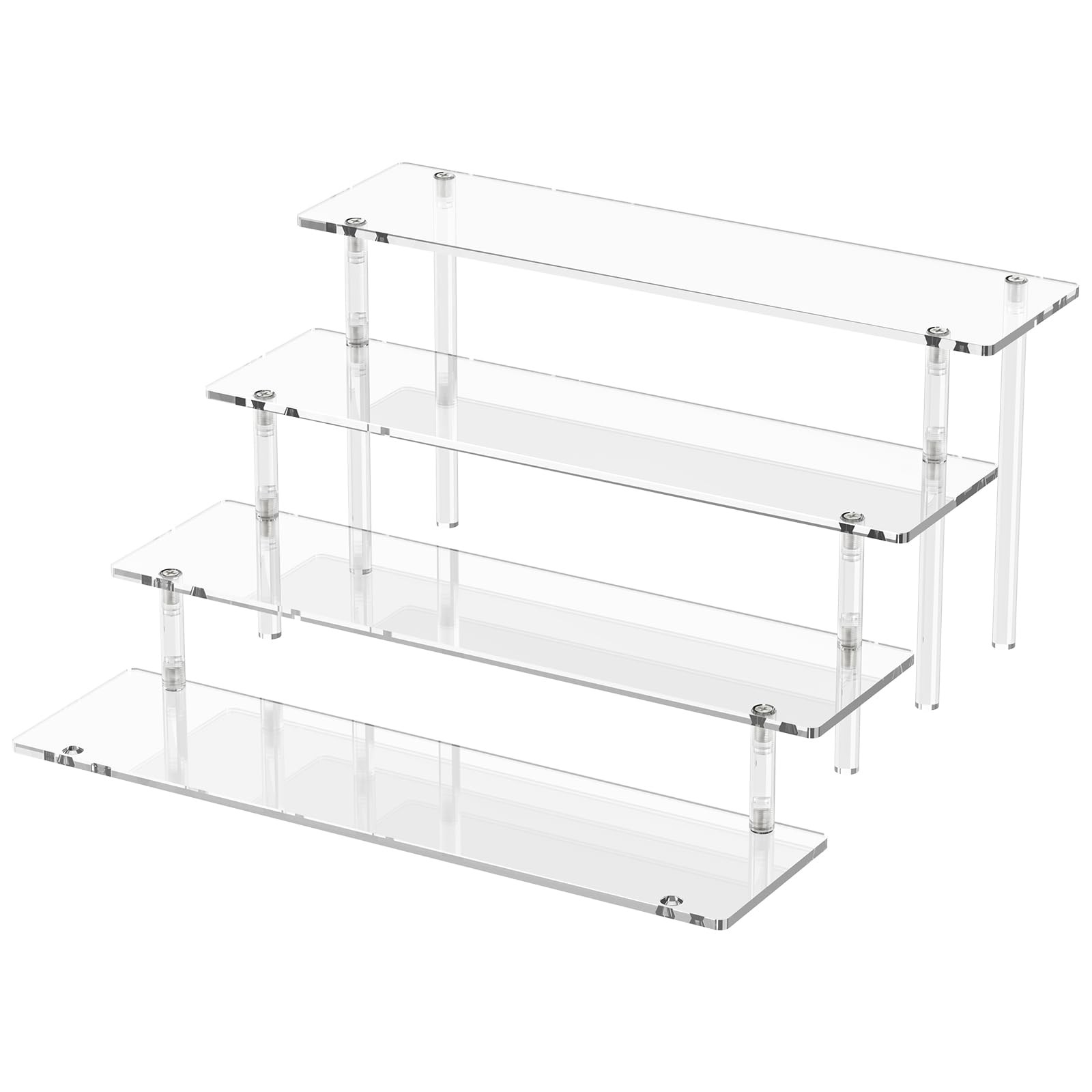 Large Clear Acrylic 4 Tier Riser, Perfume Display Stand, Cupcake Holder, Clear gallery