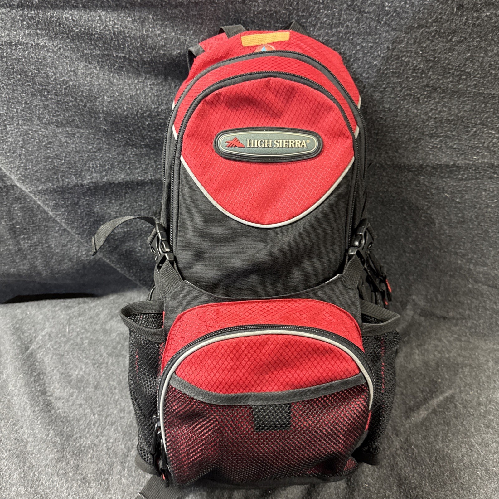 High Sierra Red Hydration Backpack Air Flo Support Back