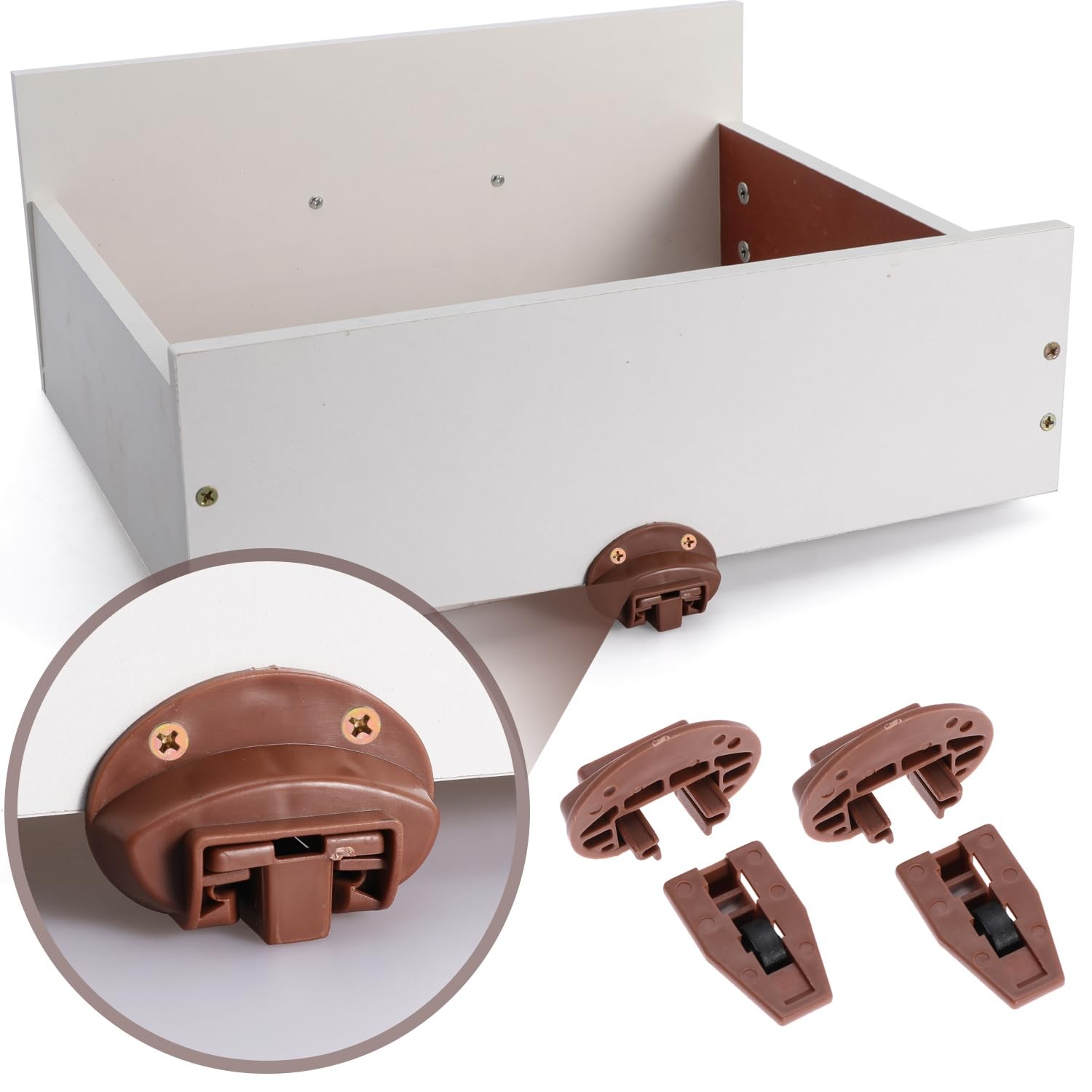10PCS Drawer Slide Track Guide Glide for kenlin for Rite Trak 2 for Center Mount gallery