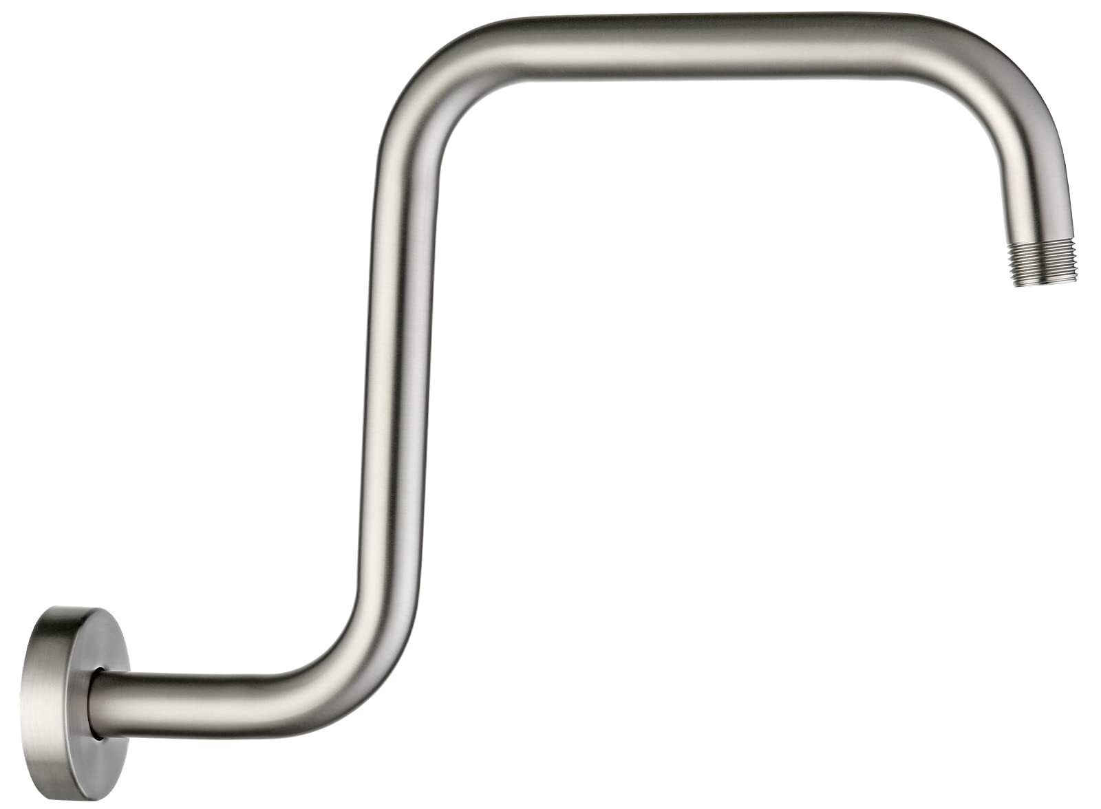 BRIGHT SHOWERS 13 Inch Shower Head Extension Arm with Flange S Shaped High gallery