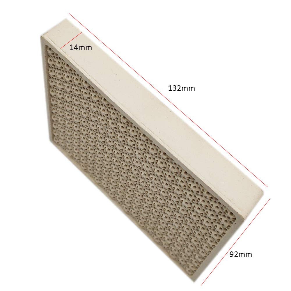 Meter Star Cordierite Ceramic Burner High 5.2inx3.6inx0.55in, White gallery