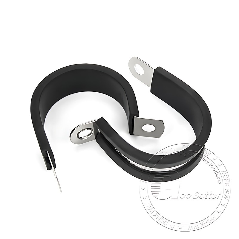 Rubber Lined P Clips Cable Mounting Hose Pipe Clamp 6mm-200mm A2 Stainless Steel gallery
