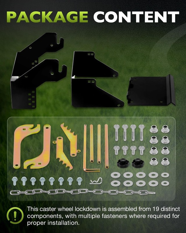 Mower Wheel Power Lock Lockdown Device For Zero-Turn 10.5" - 12.5" Caster Tires gallery