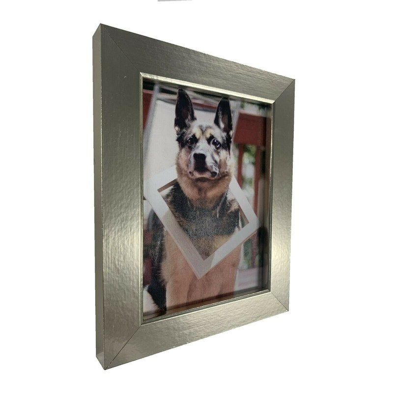 US Art Frames 1" Flat Metallic Silver MDF, Picture Poster Frame, Custom-B gallery