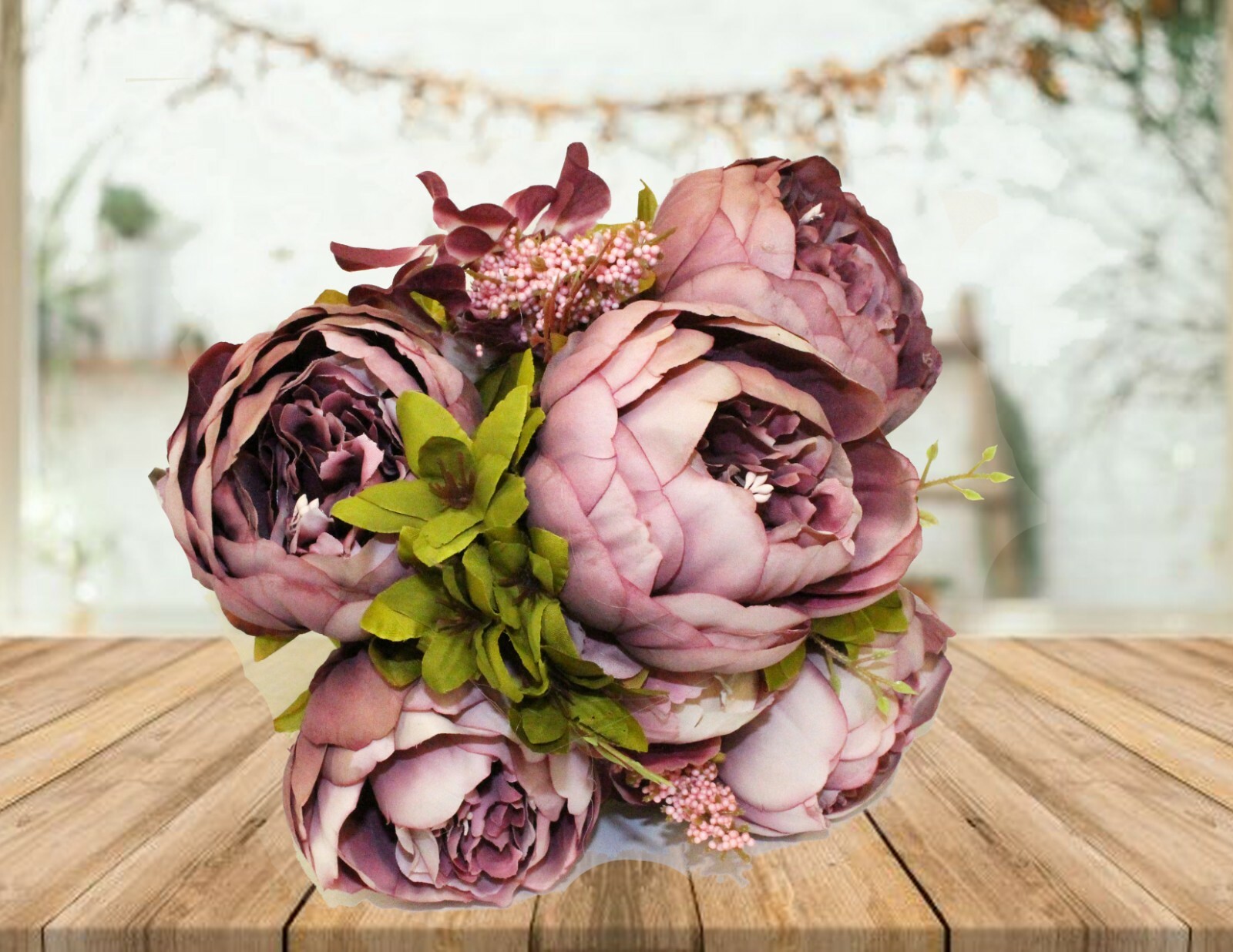 20" Artificial Silk Peony Flowers Bouquets for Wedding Party Office Home Decor gallery