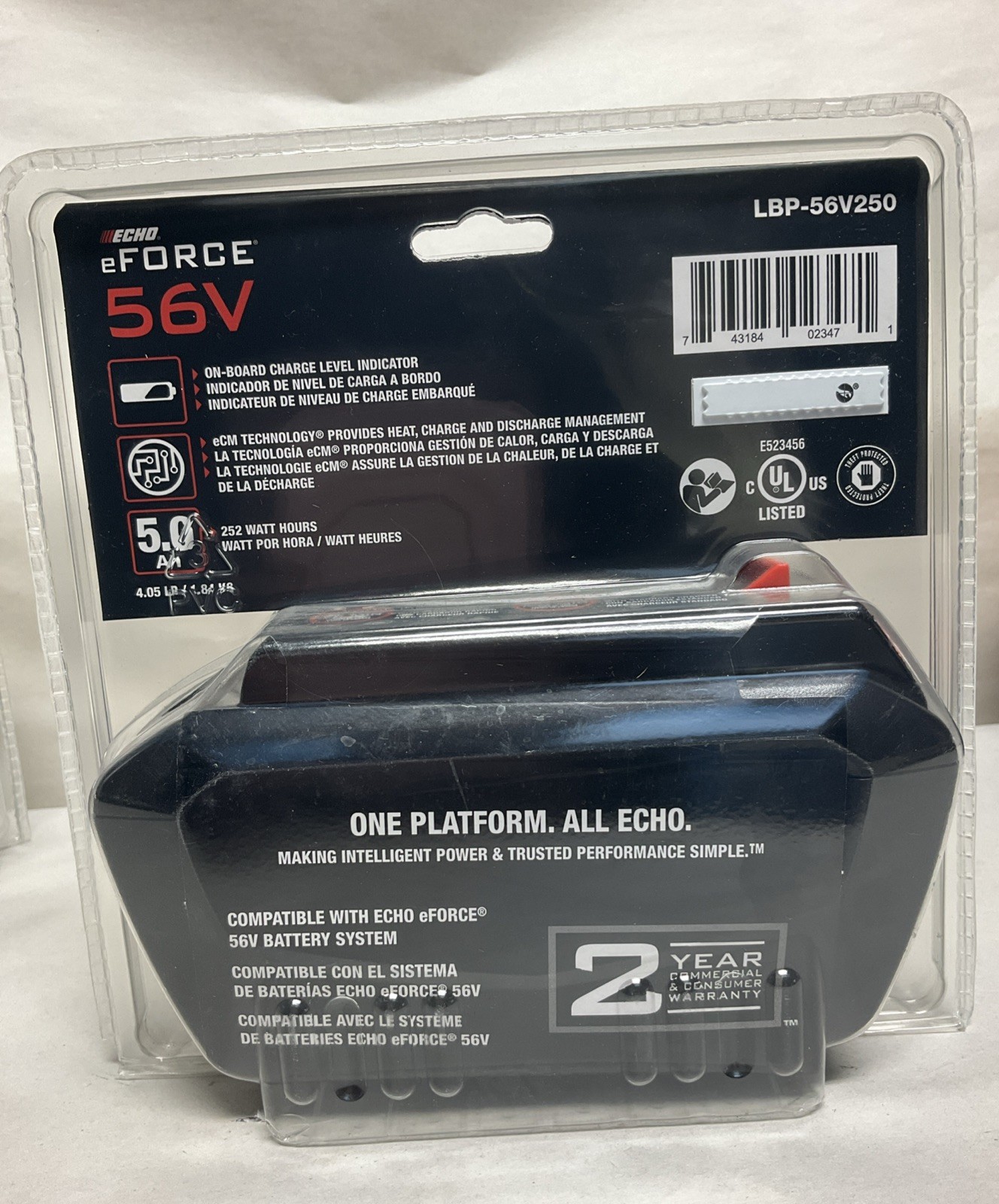 Brand New in Sealed Container Echo 56V High-Capacity 5.0Ah Lithium-Ion Battery gallery