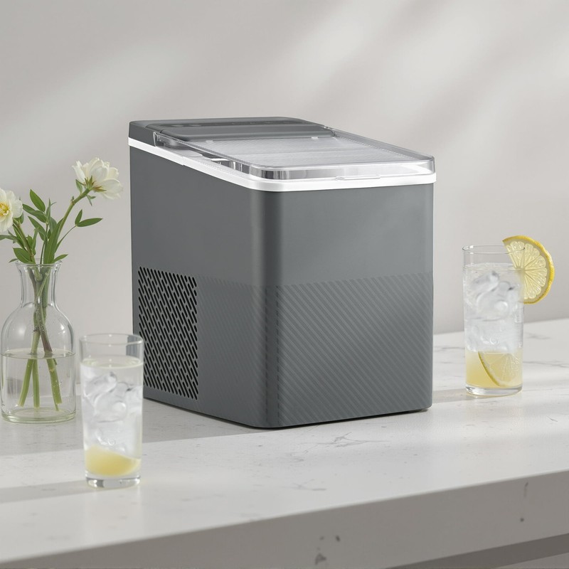 Countertop Ice Maker, 26 lbs Per Day, Compact Ice Machine with Quick Ice Cycles gallery