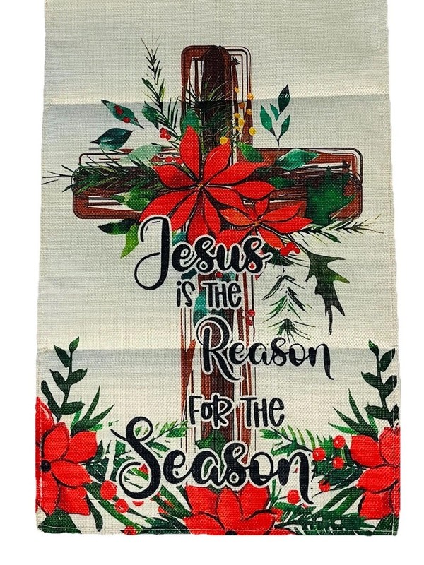 Jesus Is The Reason Christmas Table Runner 13 x 48 inch Religious Home Decor NEW gallery