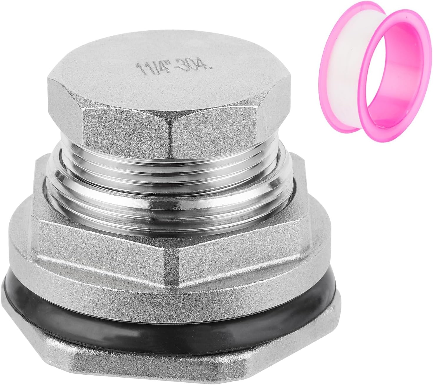 304 Stainless Stock Tank Drain Plug Kit for rubbermaid Commercial 50 70 100 150 gallery