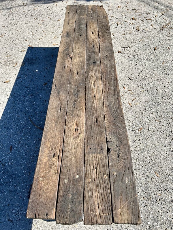 Rustic Barn-Wood Ash Harvest Bench gallery