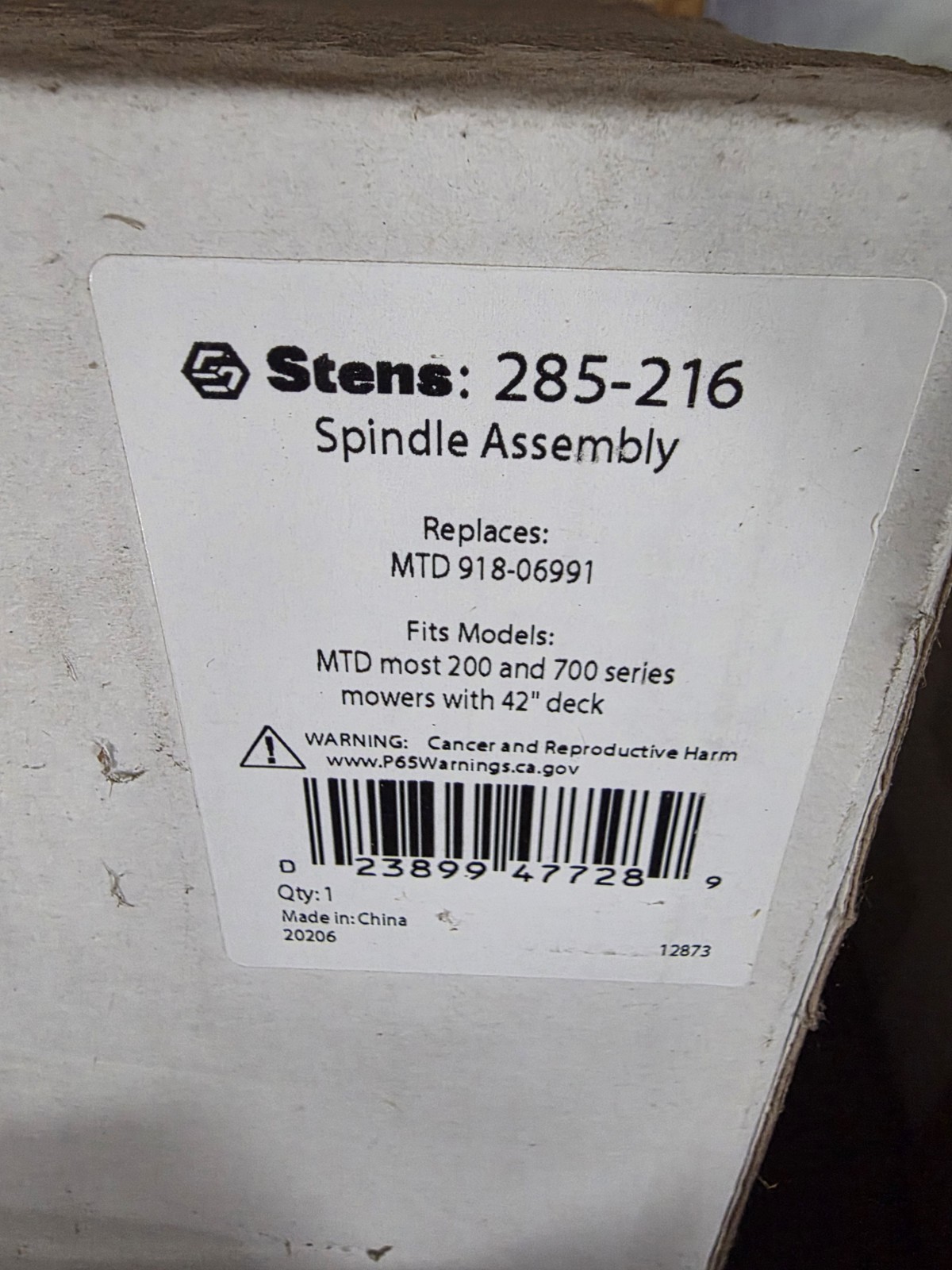Stens 285-216 Spindle Assembly Compatible with MTD 918-06991 gallery