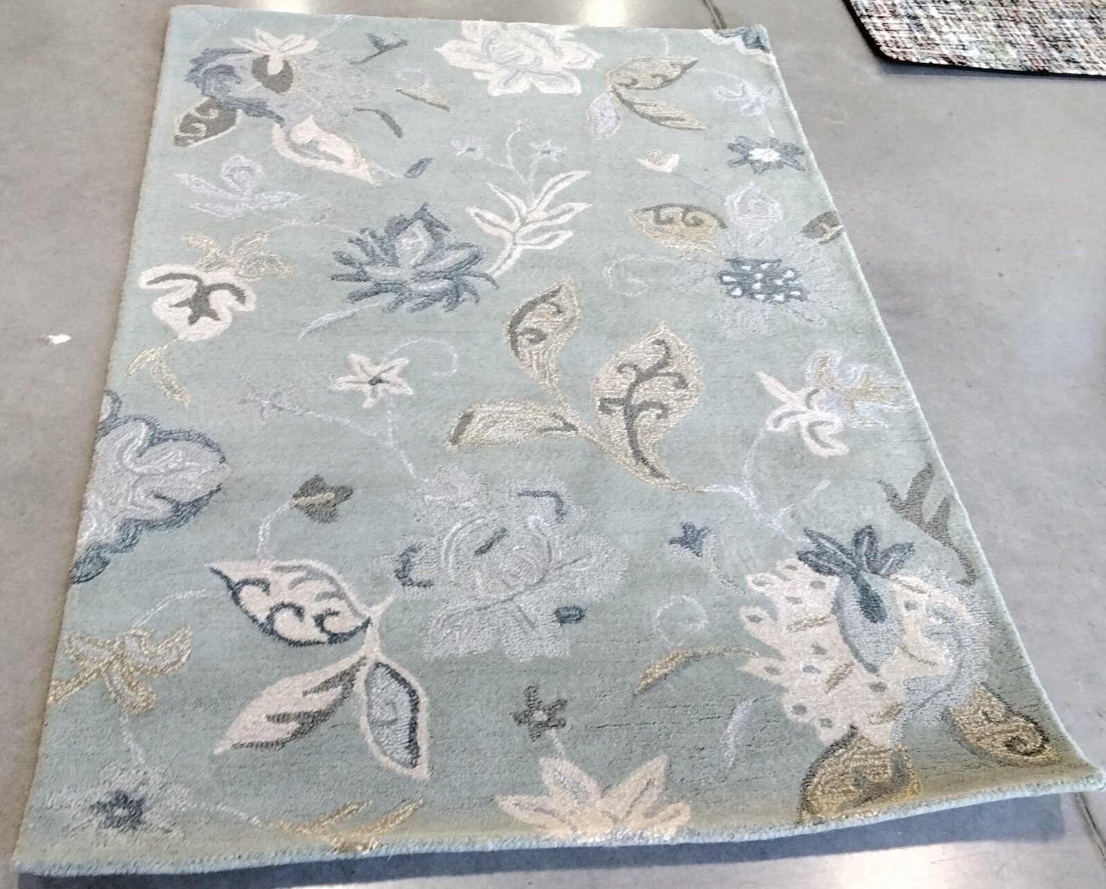 L GREEN / MULTI 4'-0" x 6'-0" Back Stain Rug, Reduced Price 1172765074 JAR451A-4 gallery