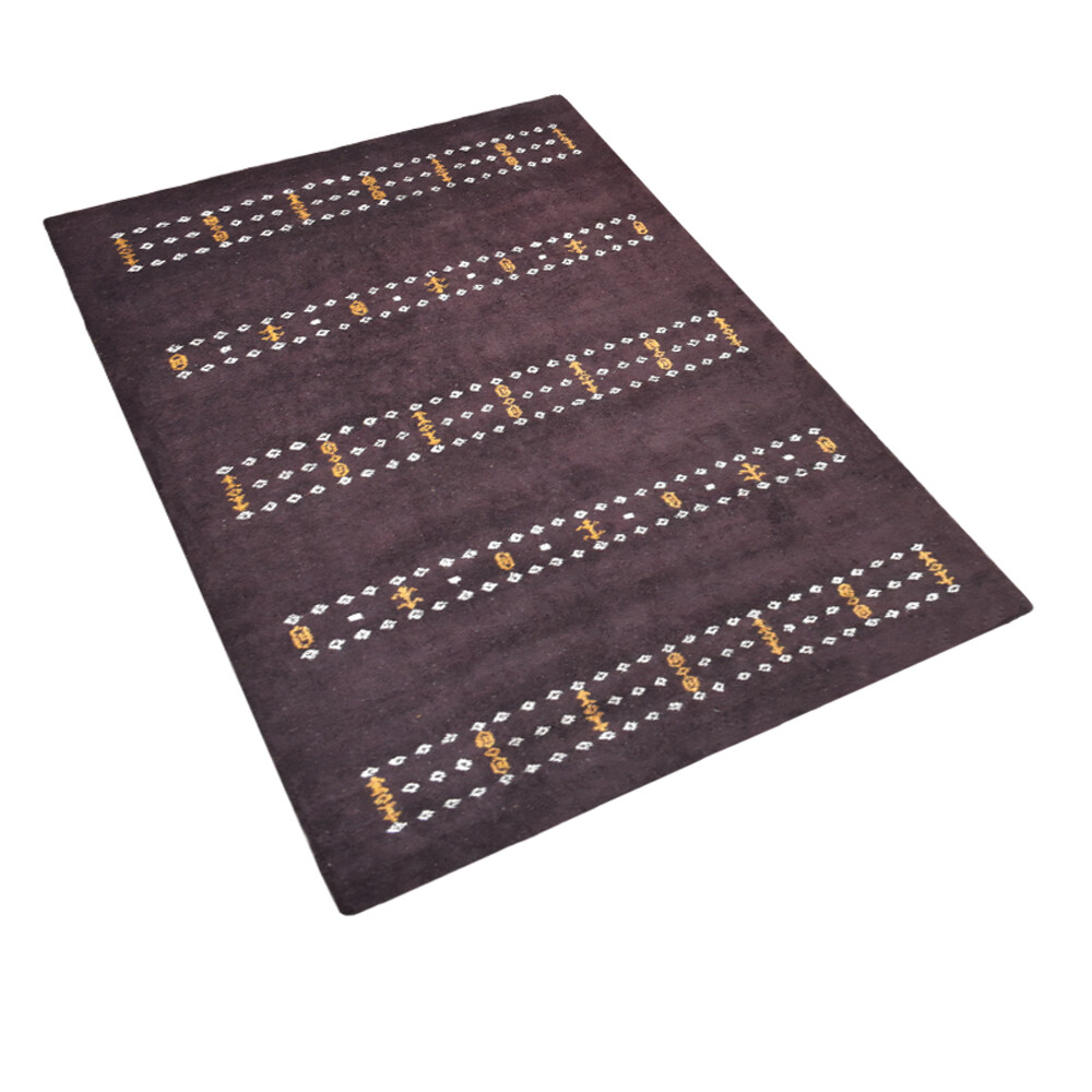 Eco-Friendly Hand Knotted Loom Silk Mix Area Rug Contemporary Brown BBLSM588 gallery
