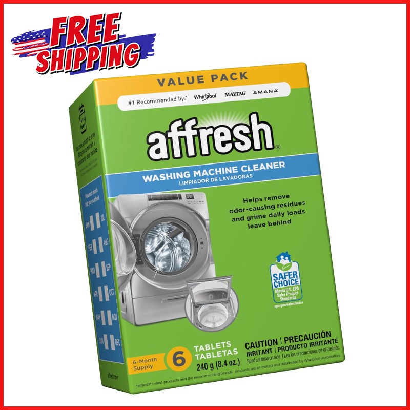 AFFRESH WASHING MACHINE CLEANER Cleans Front Top Load Washers 6 Tablets Cleaning gallery