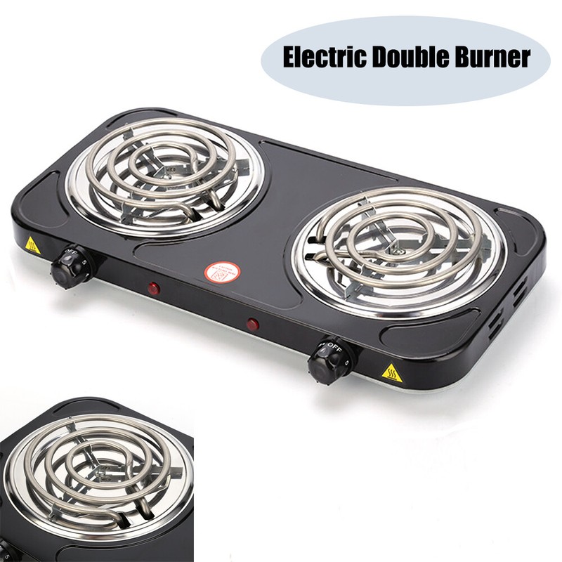 2000W Portable Kitchen Electric Double Burner Hot Plate Cooktop Cooking Stove gallery