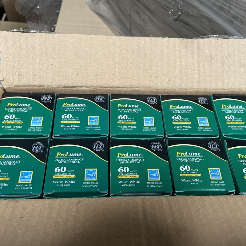 ⚡️(QTY 2) HALCO CFL13 27K GU24 Base T2 60W/13W Bulb Lamps white 2700K 46506⚡️ gallery