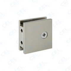 CEL 2″ x 2″ Solid Brass Square, Fixed Panel Clamp for Shower Door