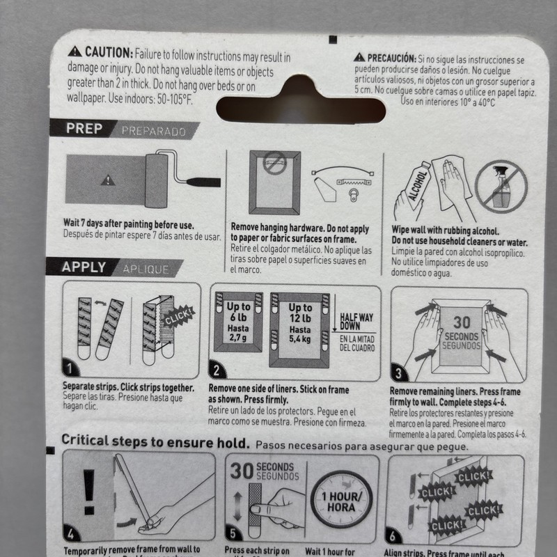 3M Command Medium Picture Hanging Strips, 6 Pack Of 2 Pairs, 12 Lb Hold {56} gallery