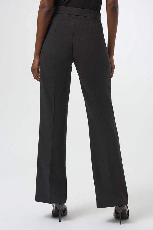 Joseph Ribkoff Black Split Front Twill Pull On Straight Pants 254102 gallery