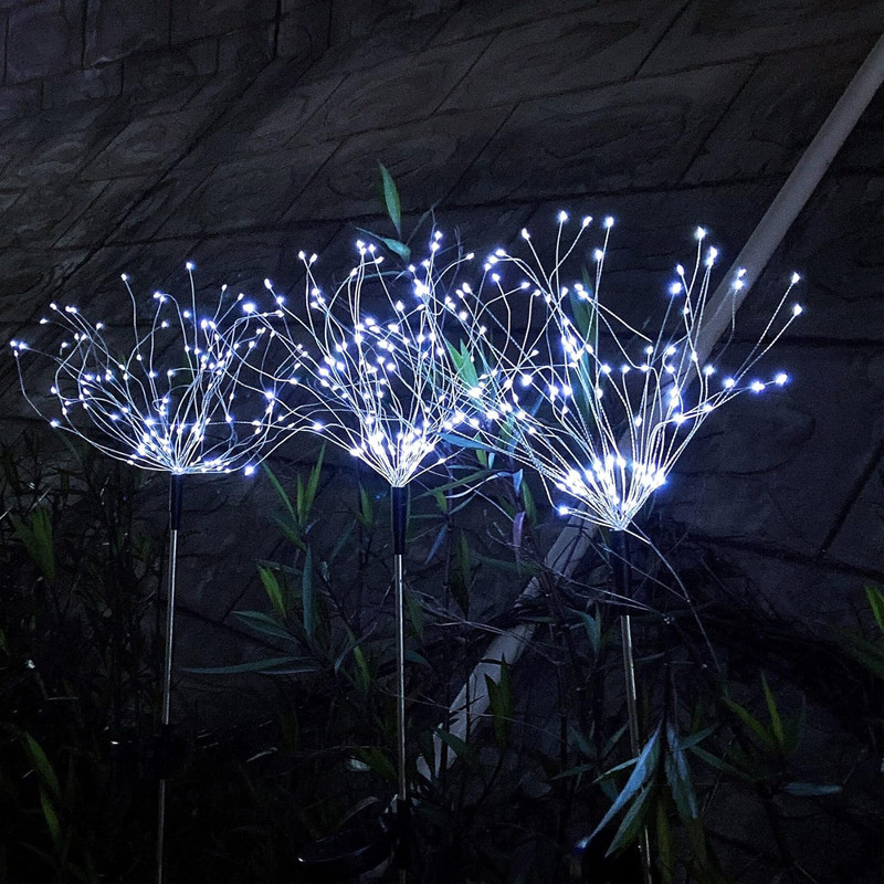 Solar Firework Lights, 2 Pack 120 Leds 2 Lighting Modes Solar Garden Lights Outd gallery