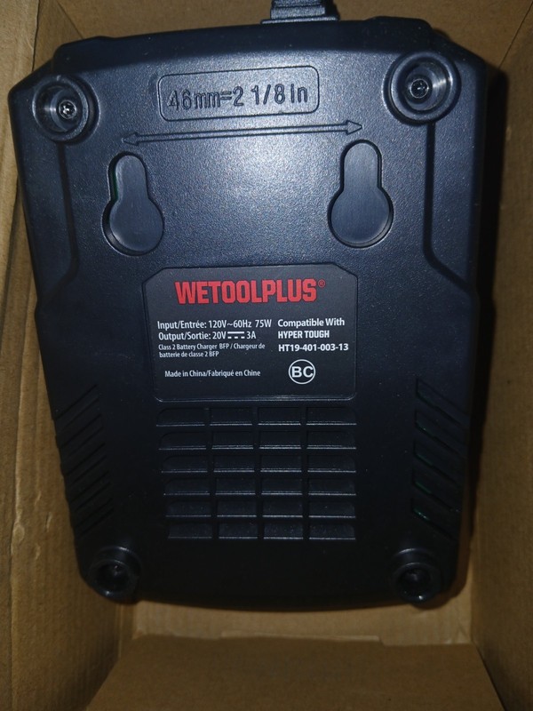 Wetoolplus 20V Fast Charger for Hyper Tough 20V Max Battery HT19-401-003-13 3A 7 gallery